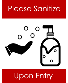 Please Sanitize Upon Entry Sign