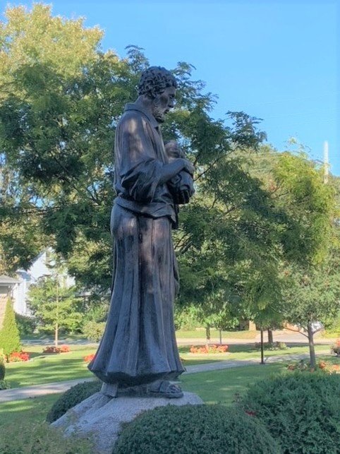 Statue of St. Joseph outside of St. Joseph's parish.