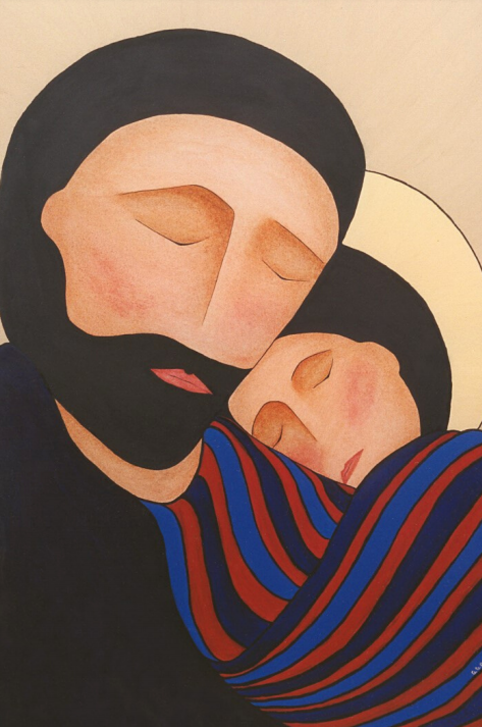St. Joseph holding Baby Jesus