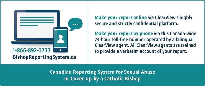 Make your report online at BishopReportingSystem.ca