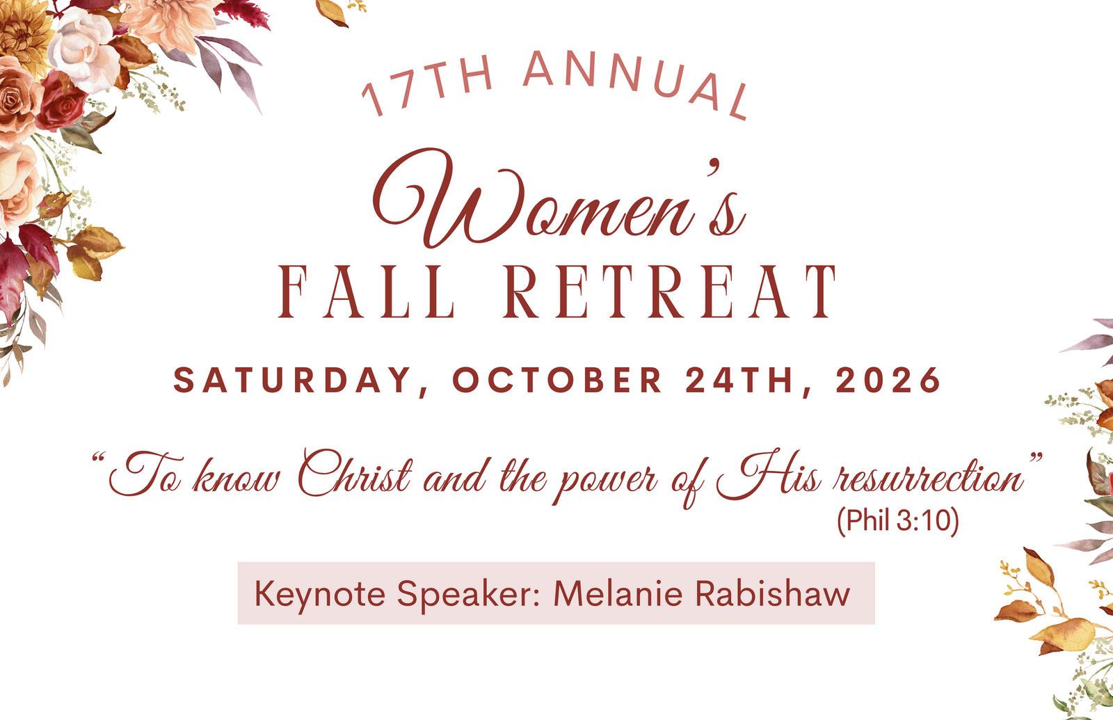 Women's Fall Retreat Flyer